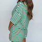 Stripe Drop Shoulder Boxy Casual Terry Short Set