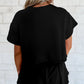 Cropped Tee and Ruffle High Waist Skort Set