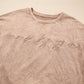 Letter Embroidery Mineral Wash Loose Sweatshirt