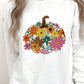 Floral Pumpkin Custom Graphic Sweatshirt