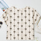 Bow Print Puff Short Sleeve Top