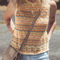 Eyelet Crochet Round Neck Sweater Vest