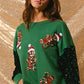 Christmas Sequin Sleeve Sweatshirt