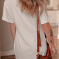 Bow Patriotic Cowgirl Boots Sequin Patch Shift T Shirt Dress