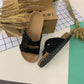 Beach Double Buckle Cork Slippers