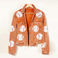 Sequins Baseball Corduroy Jacket