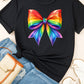 Pride Bow Graphic Round Neck T Shirt
