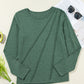 Asymmetric Seam Detail Solid Color Long Sleeve Top
