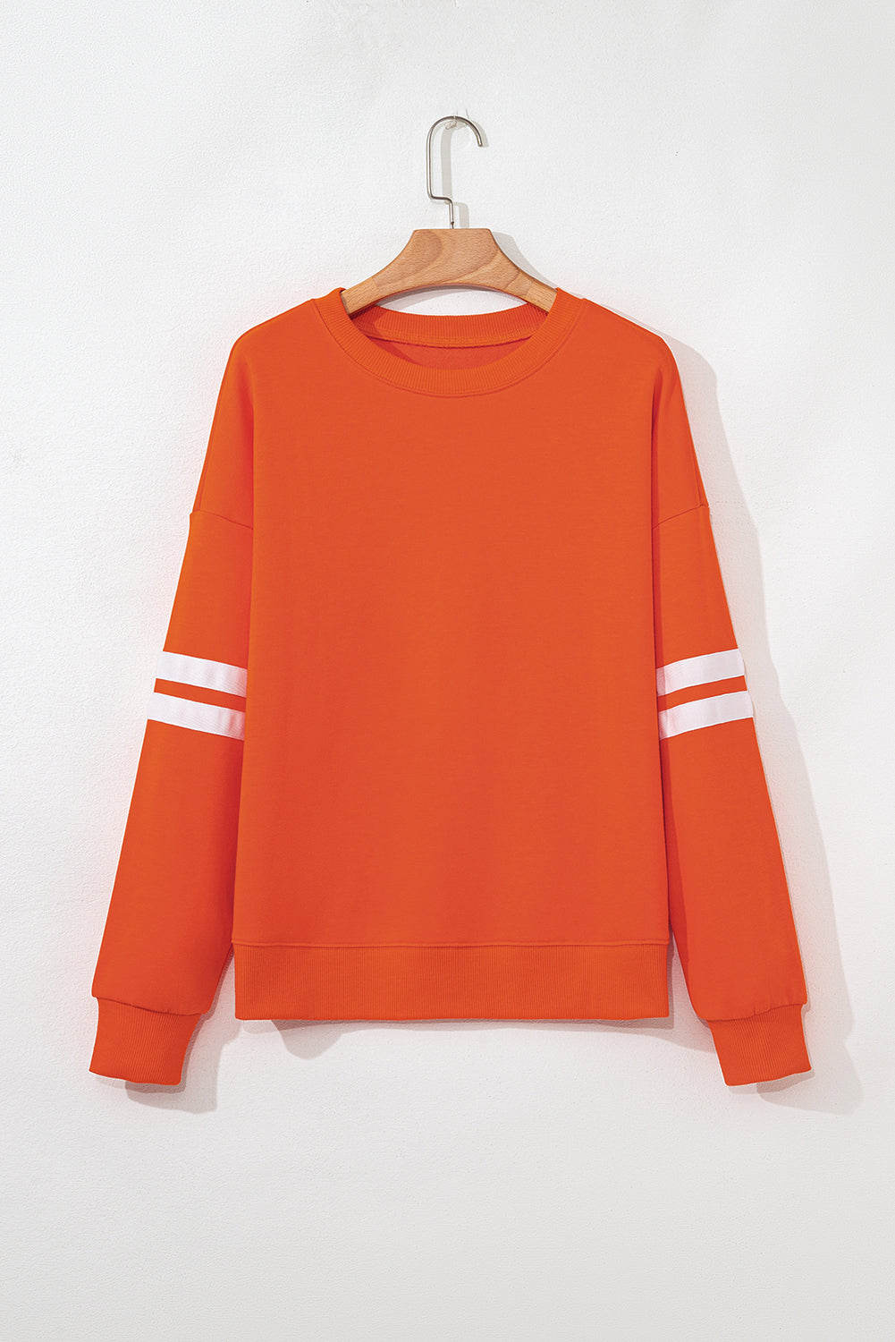 Varsity Striped Detail Drop Shoulder Oversized Sweatshirt