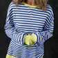 Oversized Contrast Trim Pullover Sweatshirt