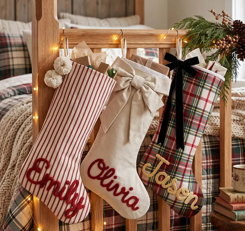 Custom Family Christmas Stockings with Name