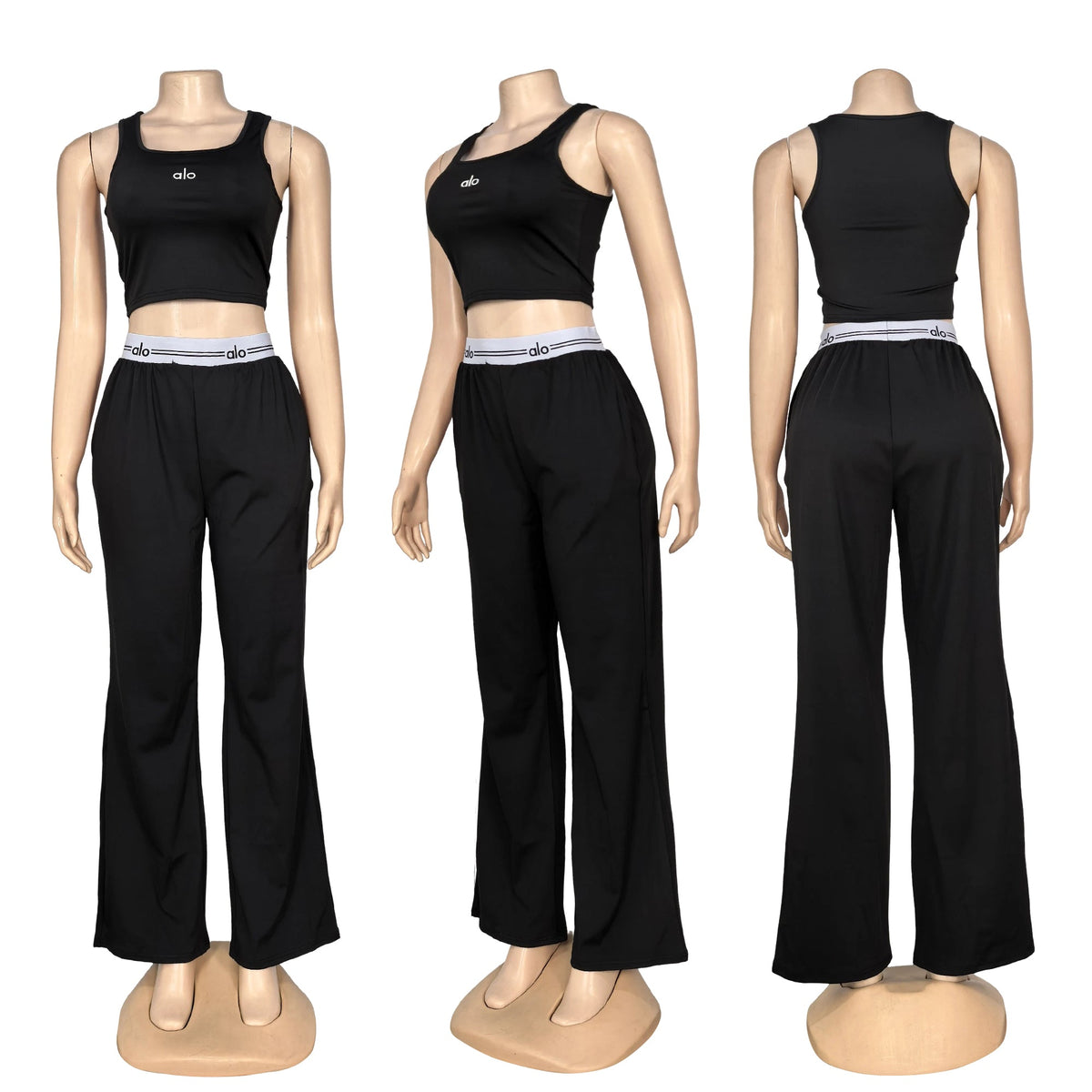A-Tank top + wide-leg trousers(Q6390)