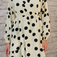 Polka Dot Printed Surplice V Neck Puff Sleeve Mini Dress