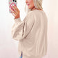 (Pre order/10.10)Bow Decor Loose Sleeve Sweatshirt