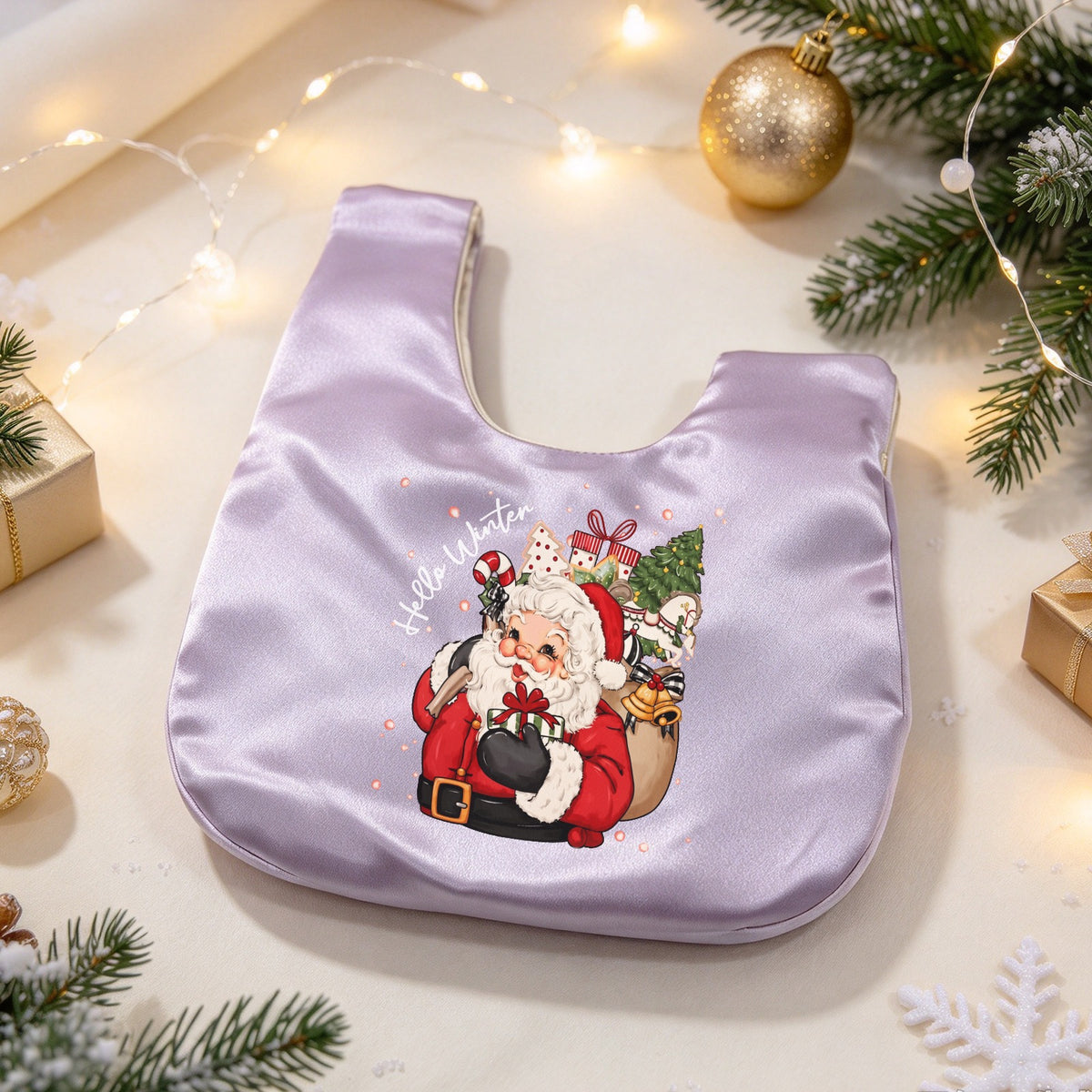 Personalized Satin Japanese Knot Bag-Heat Transfer Printing