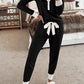 Ribbon Bow Knot Waist 2pcs Lounge Pant Set