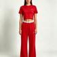 A-Short-sleeve top and long pants set（WYS723）
