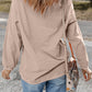 Twisted Rib Texture Chenille Halloween Pumpkin Patched Drop Shoulder Sweatshirt