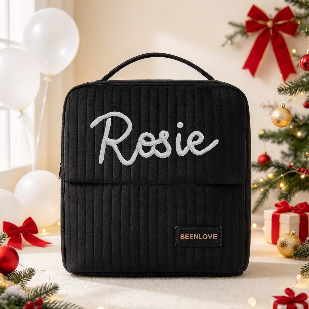 Personalized Quilted Makeup Bag