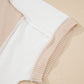 Carrot Twist Rib Colorblock Hi Low Plus Size Short Sleeve Top