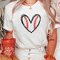 Baseball Heart Shape Embroidery Graphic Tee