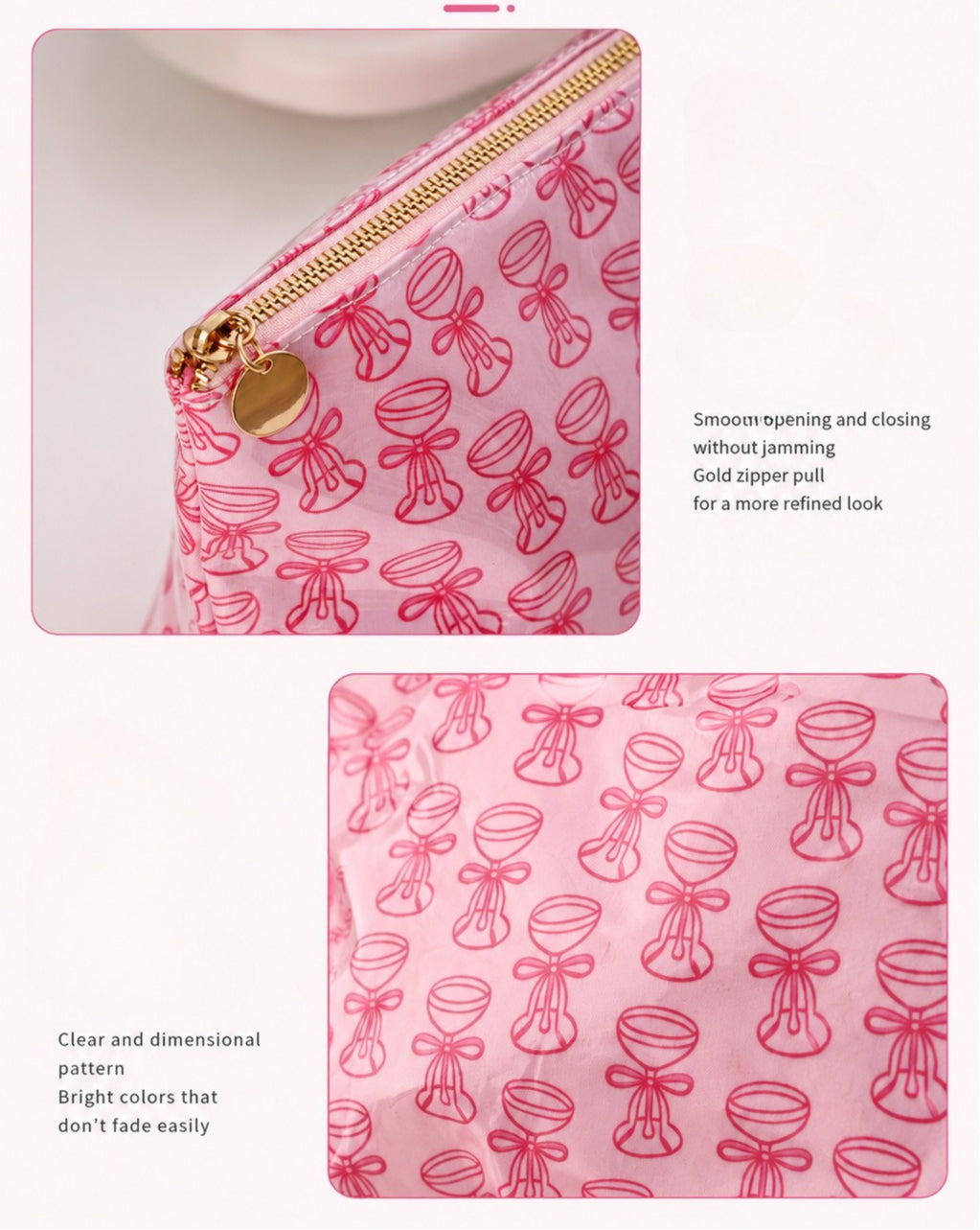 Chic Patterned Cosmetic & Travel Pouch