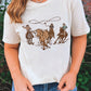 Retro Cowboy Roping Cotton Blend Graphic Tee