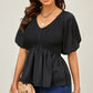 Puff Sleeve Smocked Top