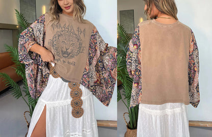 Loose Casual Bat-sleeve Top