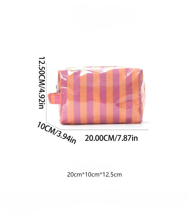 Durable PVC Polka Dot Leopard Print Makeup Bag