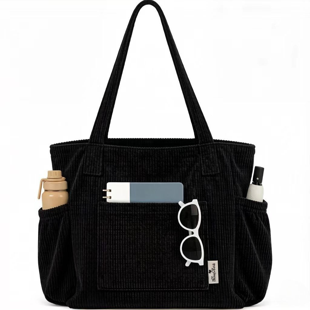 Multiple Pockets Corduroy Bag