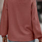Lace Long Sleeve Textured Pullover