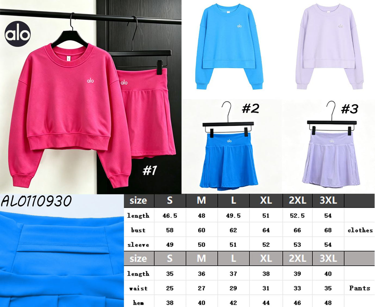 Women's Short Sweatshirt and Skirt Set