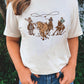 Retro Cowboy Roping Cotton Blend Graphic Tee