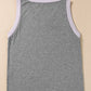 Ribbed V Neck Tank