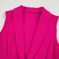 Single Button Lapel Collar Vest Blazer