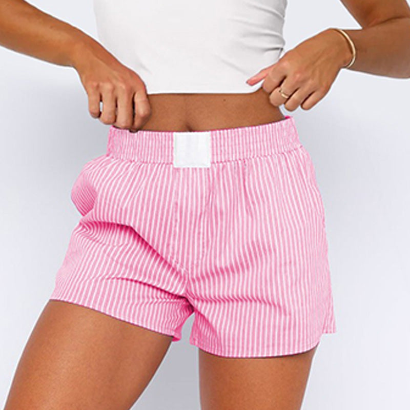 Summer Linen Casual Striped Shorts