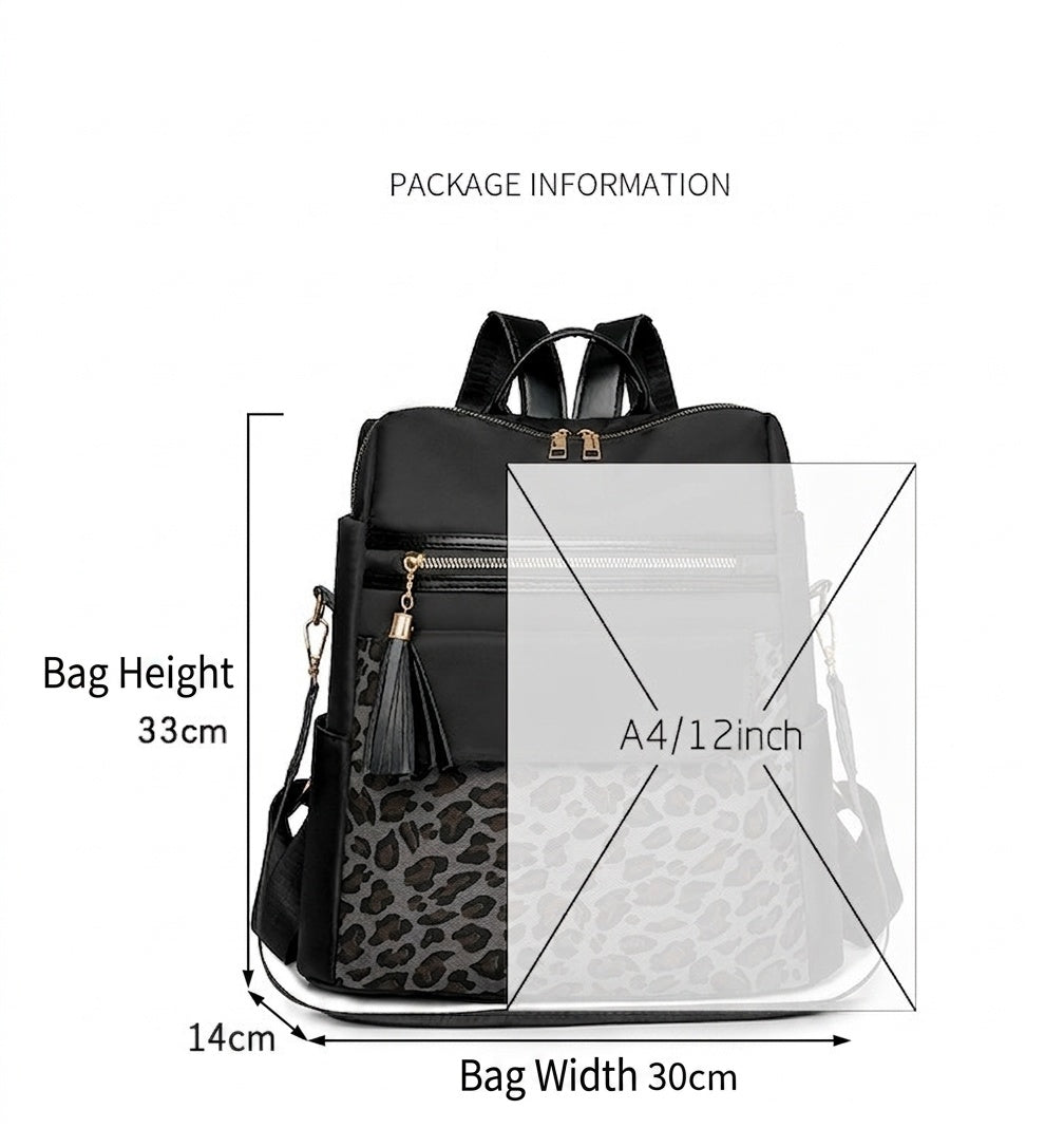 Two Tone Leopard Backpacks