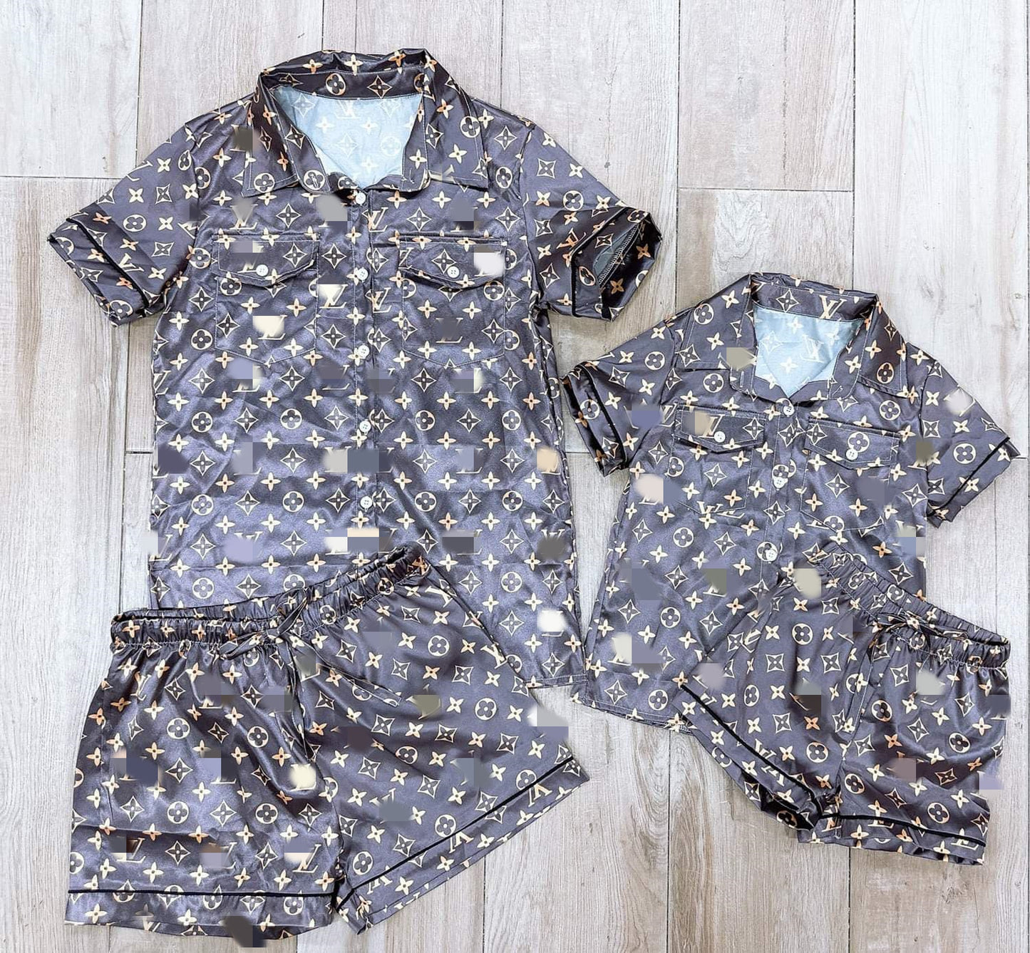 Parent-child Satin Pajamas