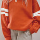 Varsity Striped Detail Drop Shoulder Oversized Sweatshirt