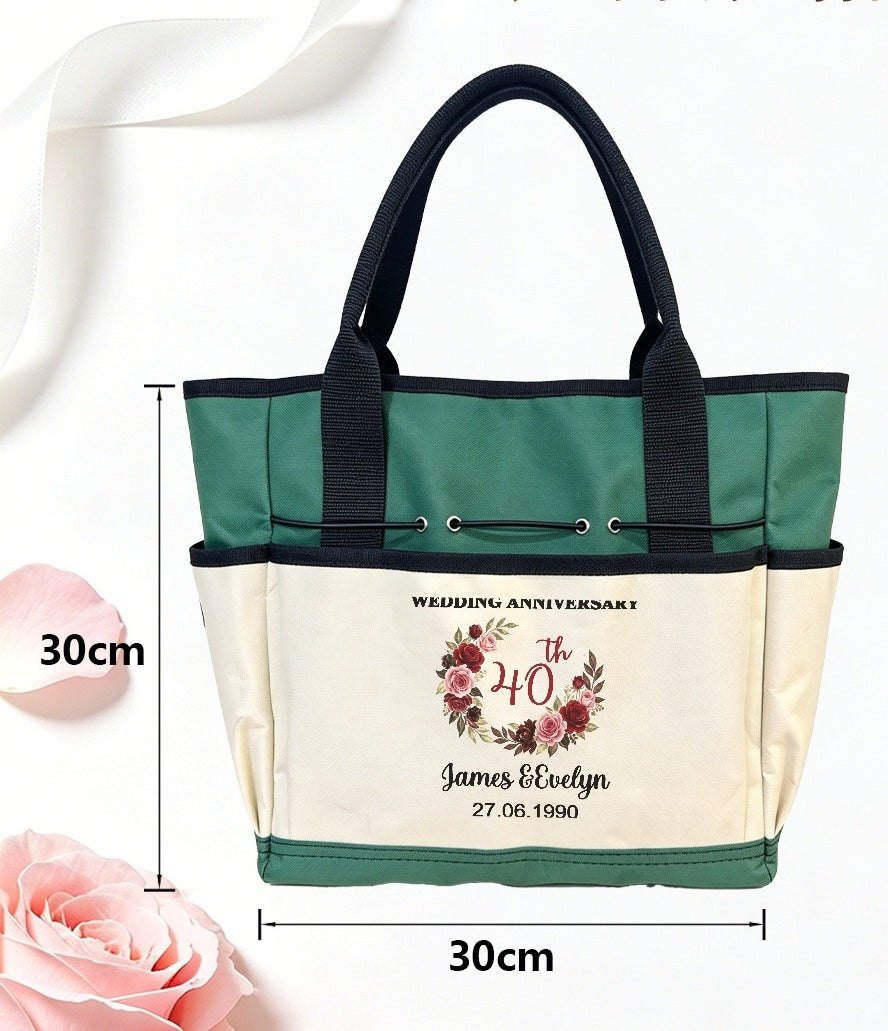 Custom Multi-Pocket Gardening Storage Tote Bag