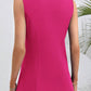 Single Button Lapel Collar Vest Blazer