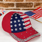American Flag Rhinestone Decor Baseball Cap