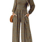 Floral Print Western Smocked Bodice Square Neck Wide Leg Jumpsuit