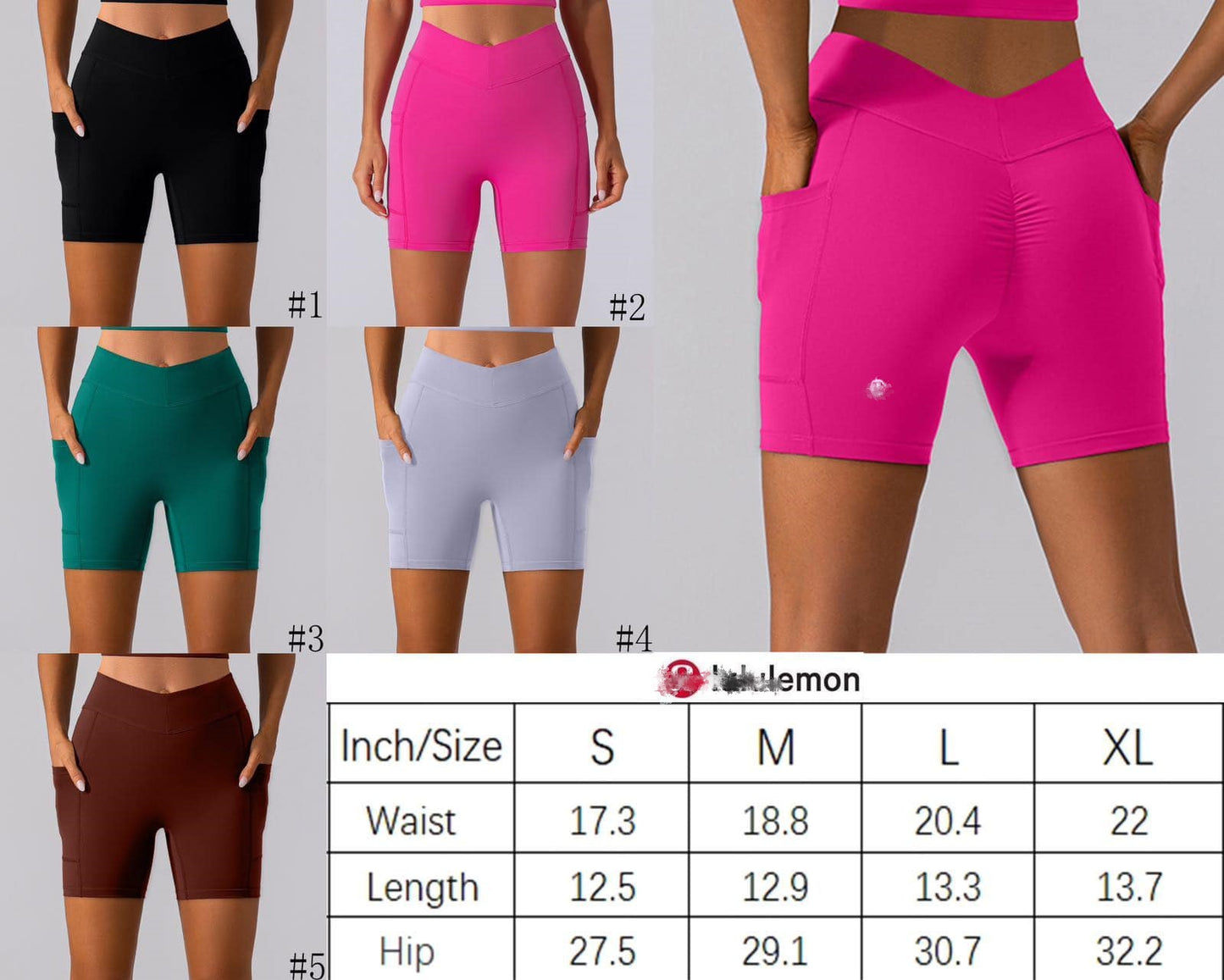 High Waist Stretch Yoga Shorts