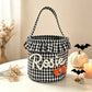 Custom Personalized Halloween Ruffled Candy Basket/Bucket