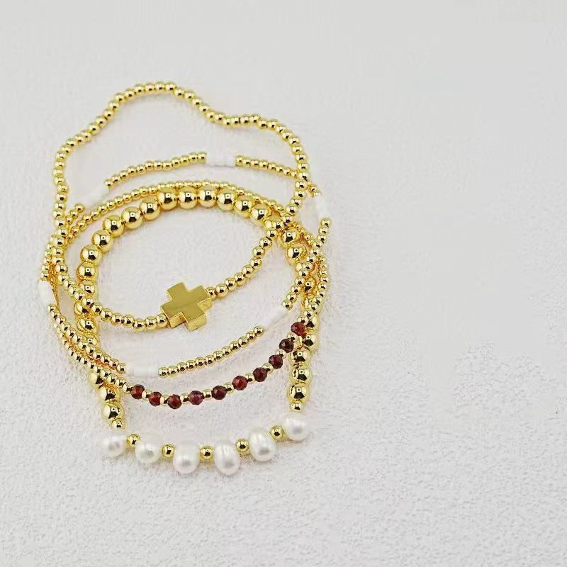 4pcs Pearl Bracelet Set