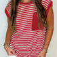 Chest Pocket Patch Round Neck Tank Top