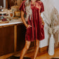 Velvet Puff Sleeve Mini Dress