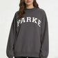 Grey Varsity MockNeck Sweatshirt